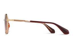 Shop JACQUES MARIE MAGE Aida Unisex Irregular Sunglasses in Light Gold online.