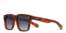 Shop JACQUES MARIE MAGE Lucknow Unisex Square Sunglasses in Havana online.