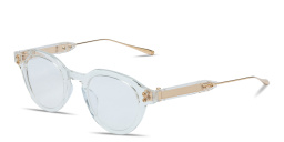 Shop AKONI Wise Three Unisex Panthos Eyeglasses in Crystal Clear online.