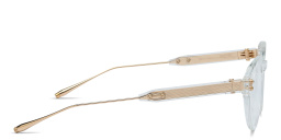 Shop AKONI Wise Three Unisex Panthos Eyeglasses in Crystal Clear online.