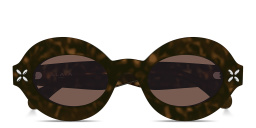 تسوق نظارات شمسية طراز بانتوس مزيّنة ببتلات الزهور علايا بلون مموه أونلاين.