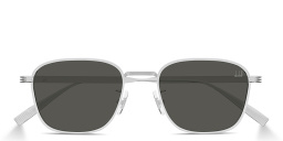Shop Dunhill Signature Reed Square Sunglasses in Silver online.