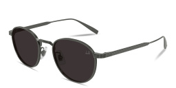 Shop Dunhill Signature Reed Round Sunglasses in Gunmetal online.