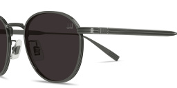 Shop Dunhill Signature Reed Round Sunglasses in Gunmetal online.