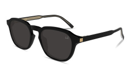Shop Dunhill Rollagas Acetate Irregular Sunglasses in Black online.
