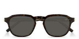 Shop Dunhill Rollagas Acetate Irregular Sunglasses in Havana online.