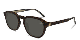 Shop Dunhill Rollagas Acetate Irregular Sunglasses in Havana online.