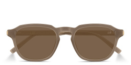 Shop Dunhill Rollagas Acetate Irregular Sunglasses in Brown online.