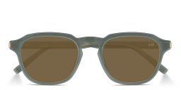 Shop Dunhill Rollagas Acetate Irregular Sunglasses in Grey online.