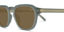 Shop Dunhill Rollagas Acetate Irregular Sunglasses in Grey online.
