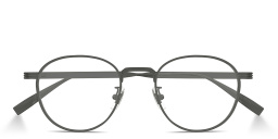 Shop Dunhill Signature Reed Panthos Eyeglasses in Gunmetal online.