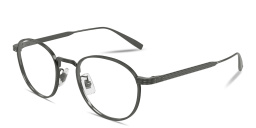 Shop Dunhill Signature Reed Panthos Eyeglasses in Gunmetal online.