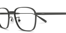 Shop Dunhill Signature Reed Rectangle Eyeglasses in Ruthenium online.