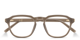 Shop Dunhill Rollagas Acetate Panthos Eyeglasses in Transparent Brown online.