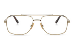 Shop Ray-Ban William Titanium Optics Unisex Wide Square Eyeglasses in Arista Gold online.