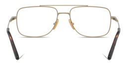 Shop Ray-Ban William Titanium Optics Unisex Wide Square Eyeglasses in Arista Gold online.
