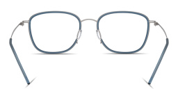 Shop GIORGIO ARMANI Engraved Logo Square Eyeglasses in Gunmetal online.