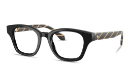 Shop GIORGIO ARMANI Pillow Eyeglasses in Black online.
