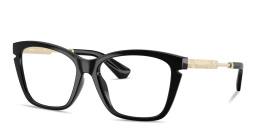 Shop BURBERRY Engraved Logo Cat-Eye Eyeglasses in Black online.