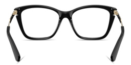 Shop BURBERRY Engraved Logo Cat-Eye Eyeglasses in Black online.
