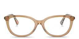 Shop BURBERRY Vintage Check Cat-Eye Eyeglasses in Transparent Beige online.