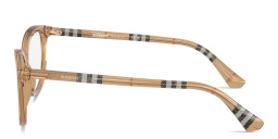 Shop BURBERRY Vintage Check Cat-Eye Eyeglasses in Transparent Beige online.