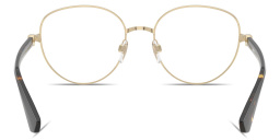 Shop BURBERRY Logo Signature Panthos Eyeglasses in Gold online.