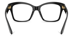 Dolce & Gabbana DG Motif Square Eyeglasses in Black – Product Photo 4
