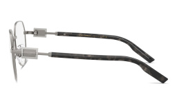 Shop Dolce & Gabbana Logo Signature Panthos Eyeglasses in Gunmetal online.
