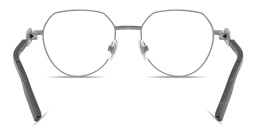 Shop Dolce & Gabbana Logo Signature Panthos Eyeglasses in Gunmetal online.