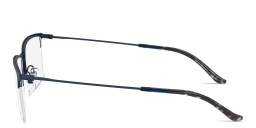 Emporio Armani Half-Rim Wide Rectangle Eyeglasses in Blue – Product Photo 3