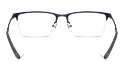 Emporio Armani Half-Rim Wide Rectangle Eyeglasses in Blue – Product Photo 4