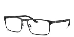 Emporio Armani Eagle Logo Wide Rectangle Eyeglasses in Black – Product Photo 2