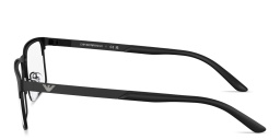 Emporio Armani Eagle Logo Wide Rectangle Eyeglasses in Black – Product Photo 3
