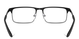 Emporio Armani Eagle Logo Wide Rectangle Eyeglasses in Black – Product Photo 4