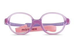 Shop Mira Flex Kids Round Eyeglasses in Transparent Purple online.