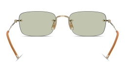 Shop OLIVER PEOPLES Unisex Rimless Rectangle Eyeglasses in Gold online.