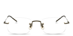 تسوق نظارات طبية مستطيلة بدون إطار للجنسين أوليفر بيبلز بلون ذهبي لامع أونلاين.