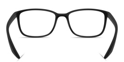Shop Prada Linea Rossa Logo Signature Wide Pillow Eyeglasses in Black online.