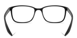 Shop Prada Linea Rossa Logo Signature Wide Pillow Eyeglasses in Shiny Black online.