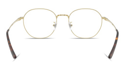 Shop Ray-Ban Engraved Logo Unisex Square Eyeglasses in Pale Gold online.