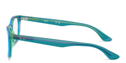 Shop Ray-Ban Junior Optics Kids Pillow Eyeglasses in Transparent Blue online.