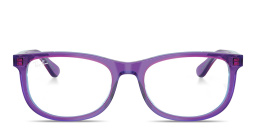 Shop Ray-Ban Junior Optics Kids Pillow Eyeglasses in Transparent Violet online.