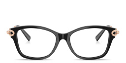 Shop TIFFANY Tiffany HardWear Cat-Eye Eyeglasses in Black online.