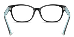 Shop TIFFANY T Motif Wide Square Eyeglasses in Black online.
