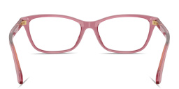 VERSACE Logo Signature Cat-Eye Eyeglasses in Transparent Red – Product Photo 4
