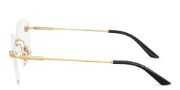 VERSACE Medusa Wide Rimless Round Eyeglasses in Gold – Product Photo 3
