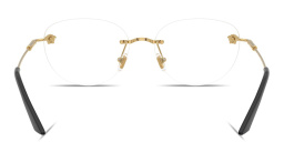 VERSACE Medusa Wide Rimless Round Eyeglasses in Gold – Product Photo 4