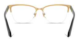 VERSACE Logo Signature Half-Rim Cat-Eye Eyeglasses in Gold – Product Photo 4
