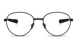 Shop Moncler Logo Signature Unisex Panthos Eyeglasses in Matte Black online.